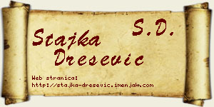 Stajka Drešević vizit kartica